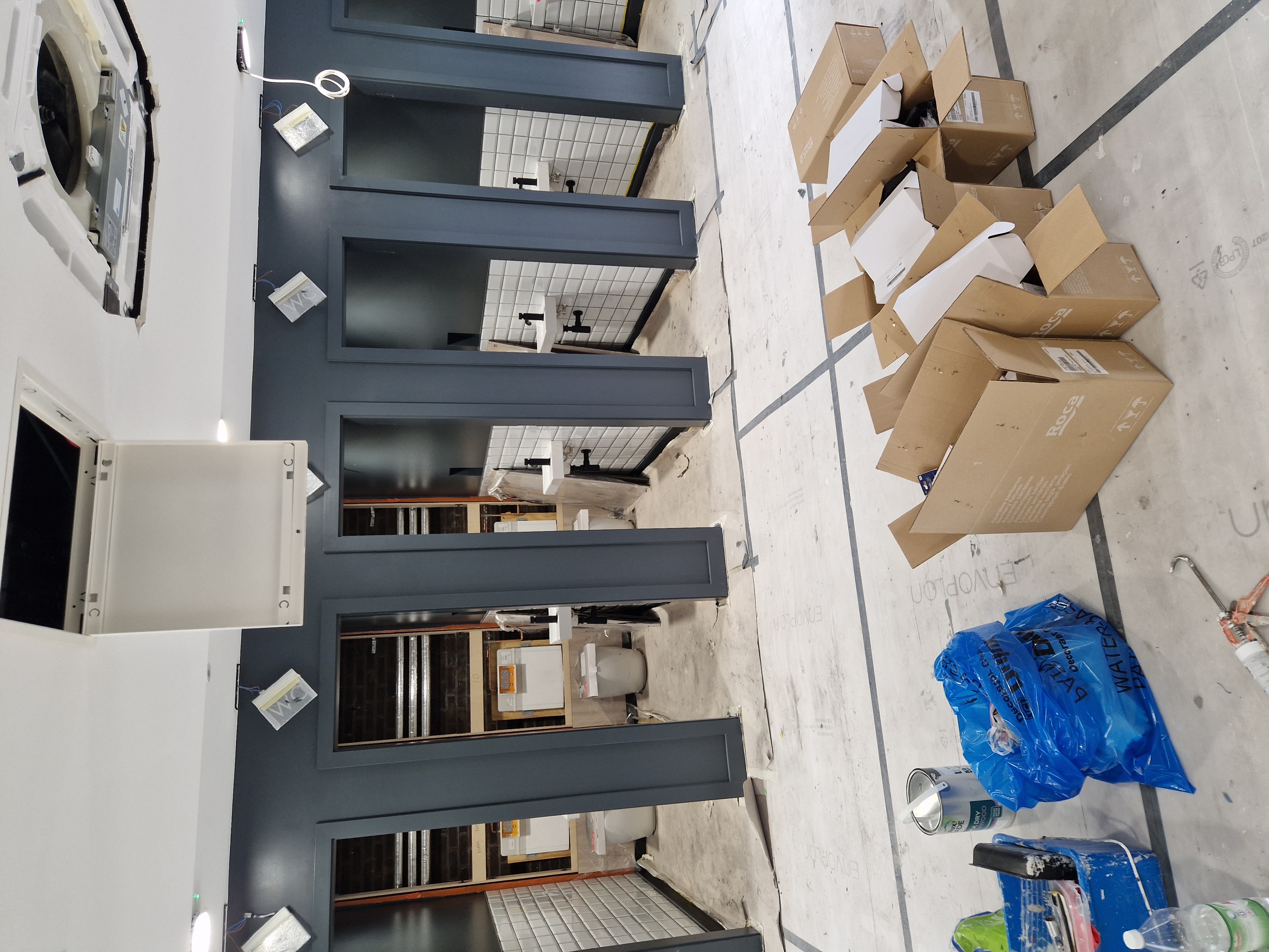 Dulwich SE22 — completed school washrooms with modern hygienic fittings.