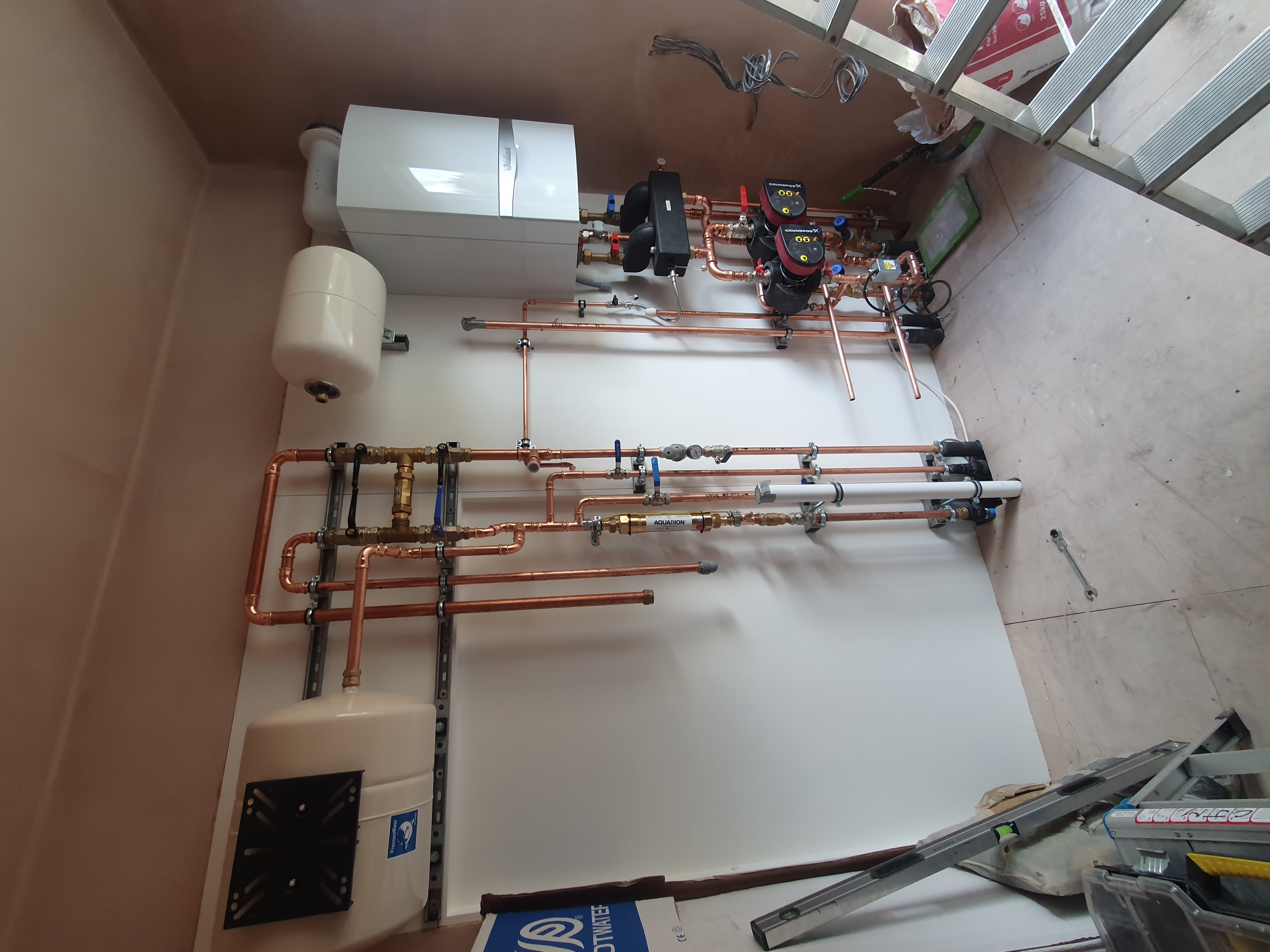 boiler installation for the underfloor heating