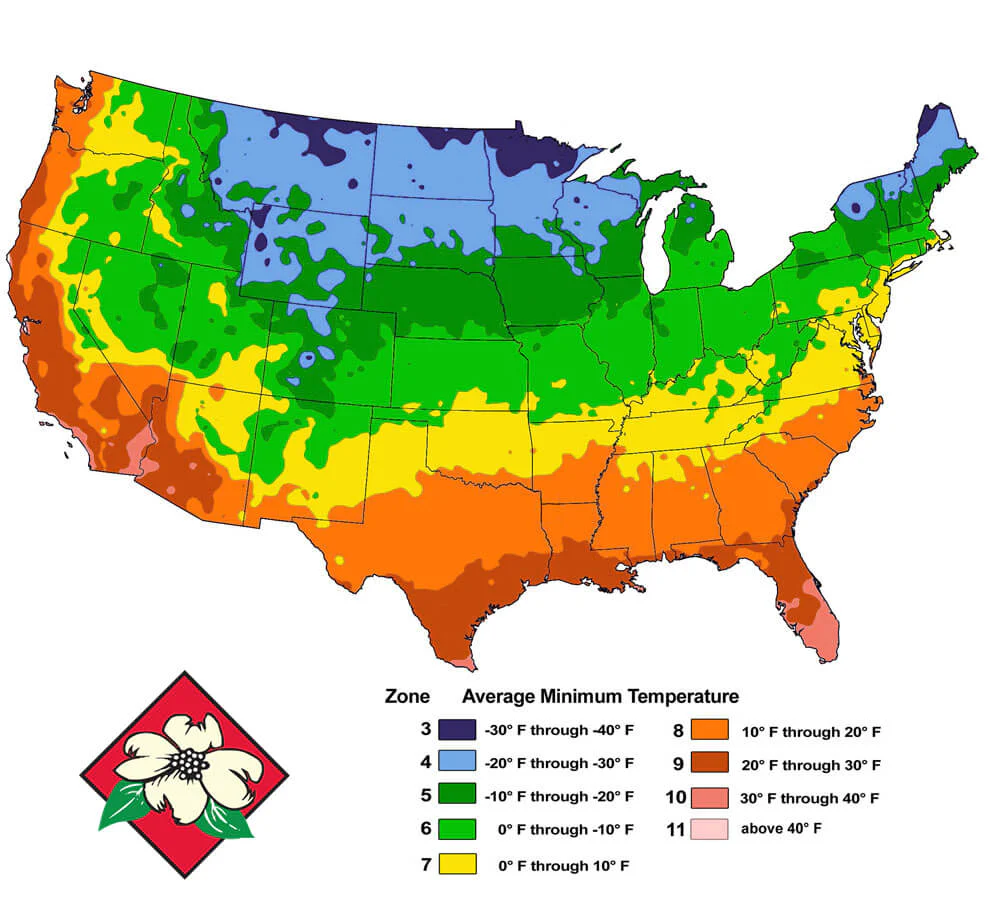 USDA Hardiness Zone Map USDA Hardiness Zone Map