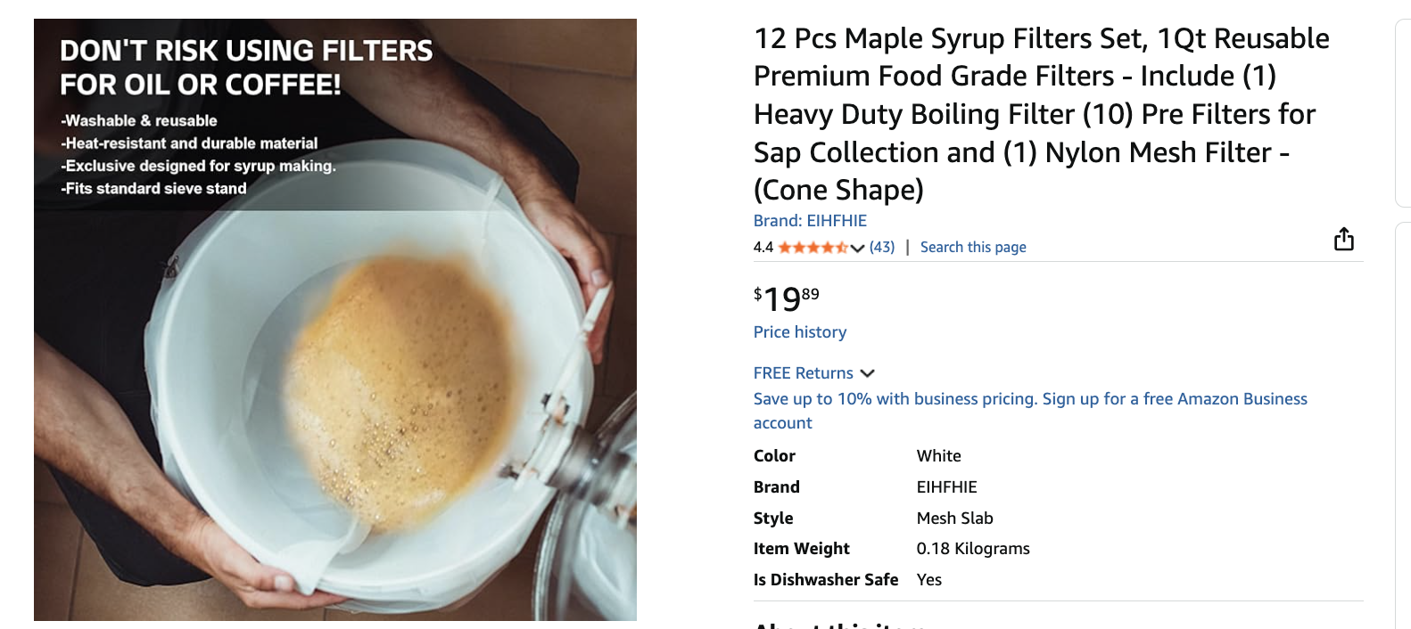 Maple Syrup Filter Sheet Maple Syrup Filter Sheet