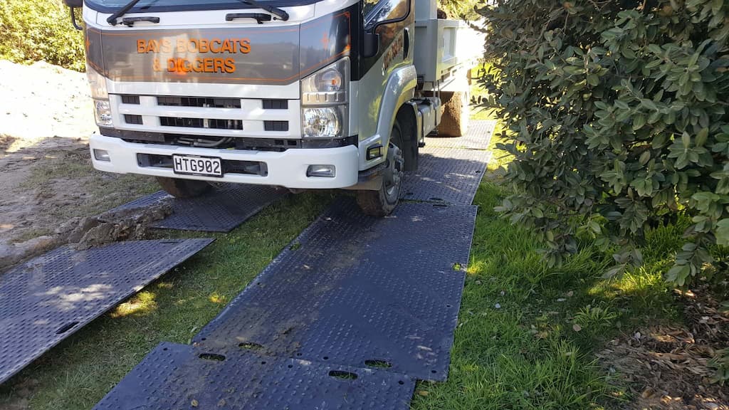 Ground Protection Mats on Grass