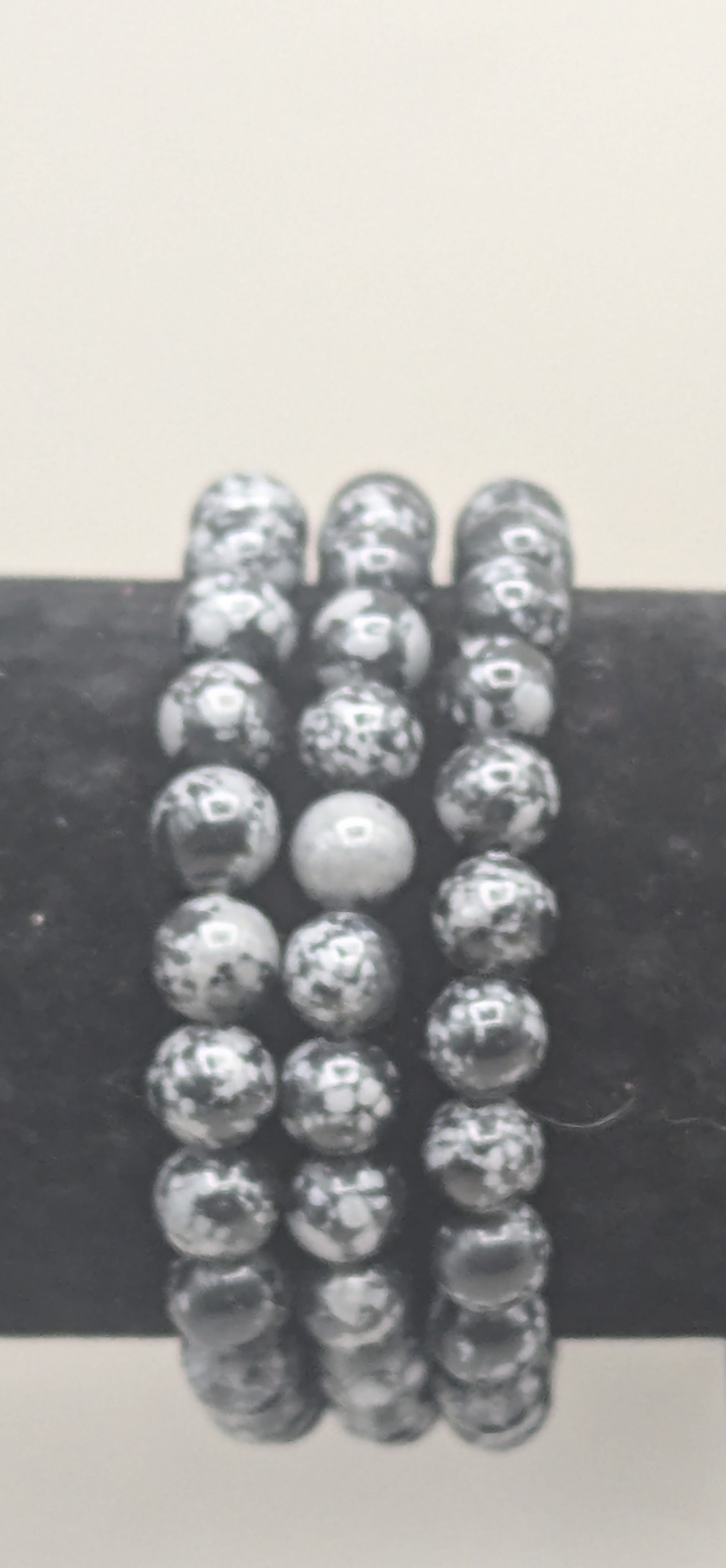 ❄️🖤 Snowflake Obsidian Bracelet – Emotional Balance & Protection ✨