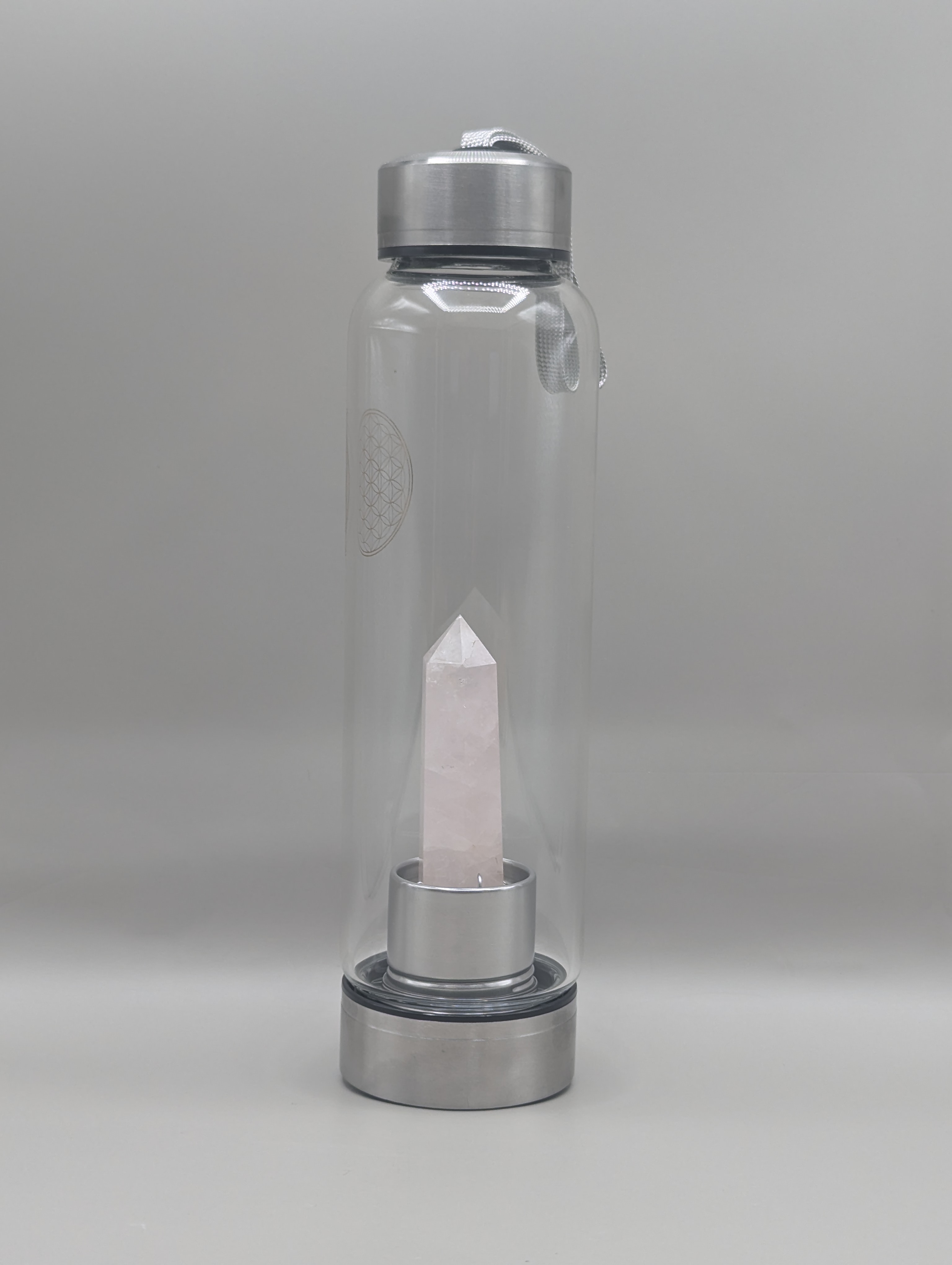 Pink Quartz Water Bottle | Love, Harmony & Emotional Healing