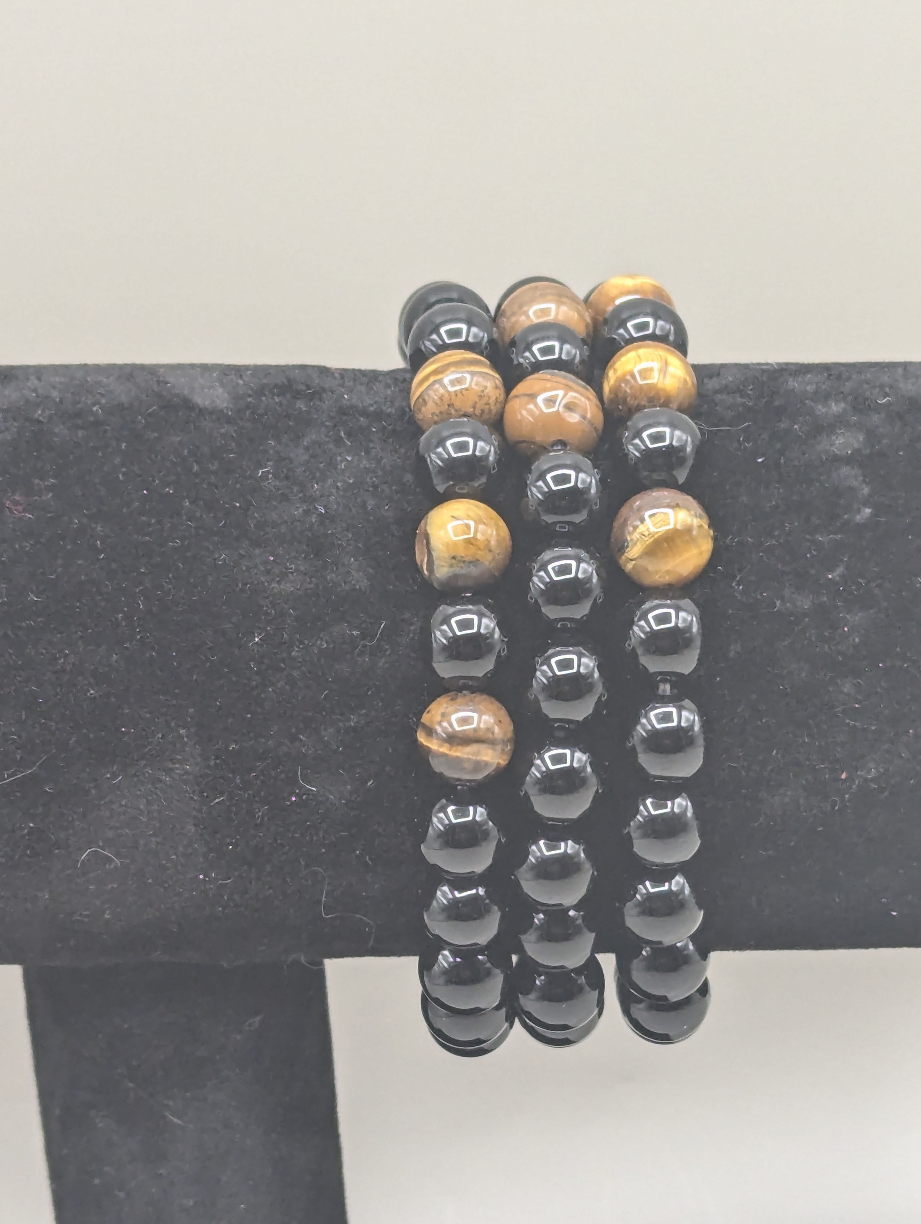 Tiger Black Obsidian Bracelet | Strength, Protection & Grounding