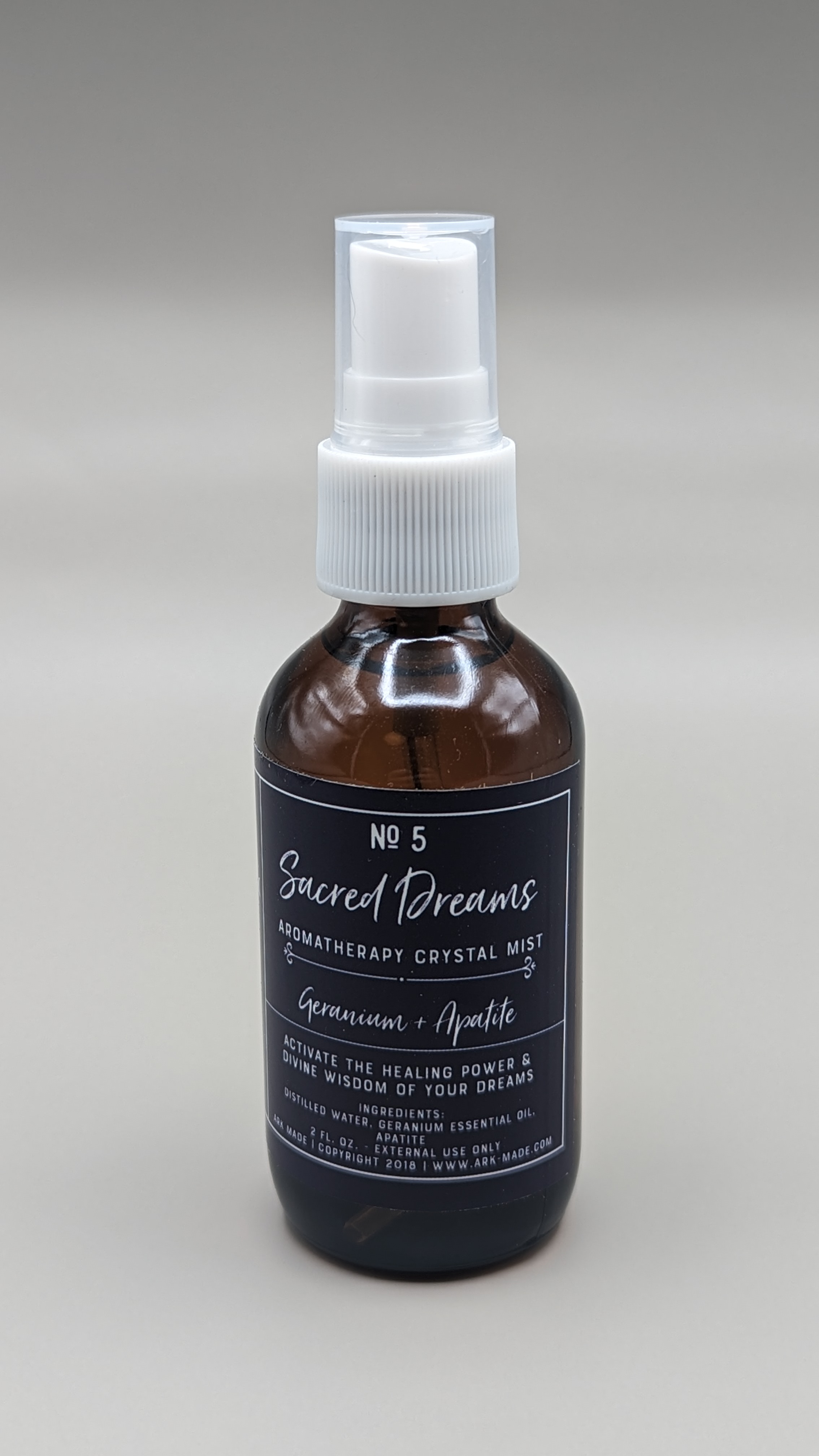 Aromatherapy Crystal Mist – Sacred Dreams | Geranium & Apatite