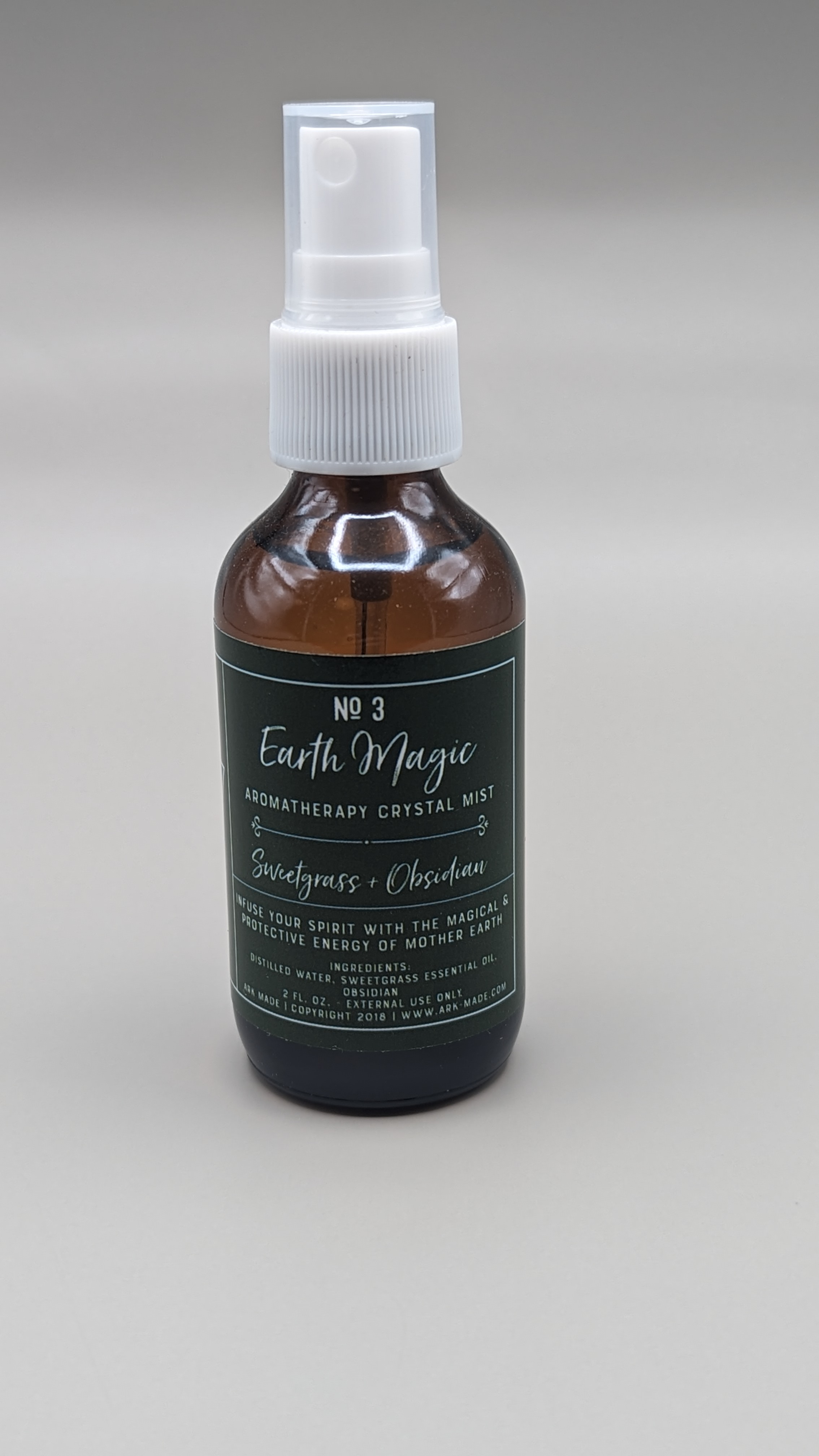 Aromatherapy Crystal Mist – Earth Magic | Sweetgrass & Obsidian