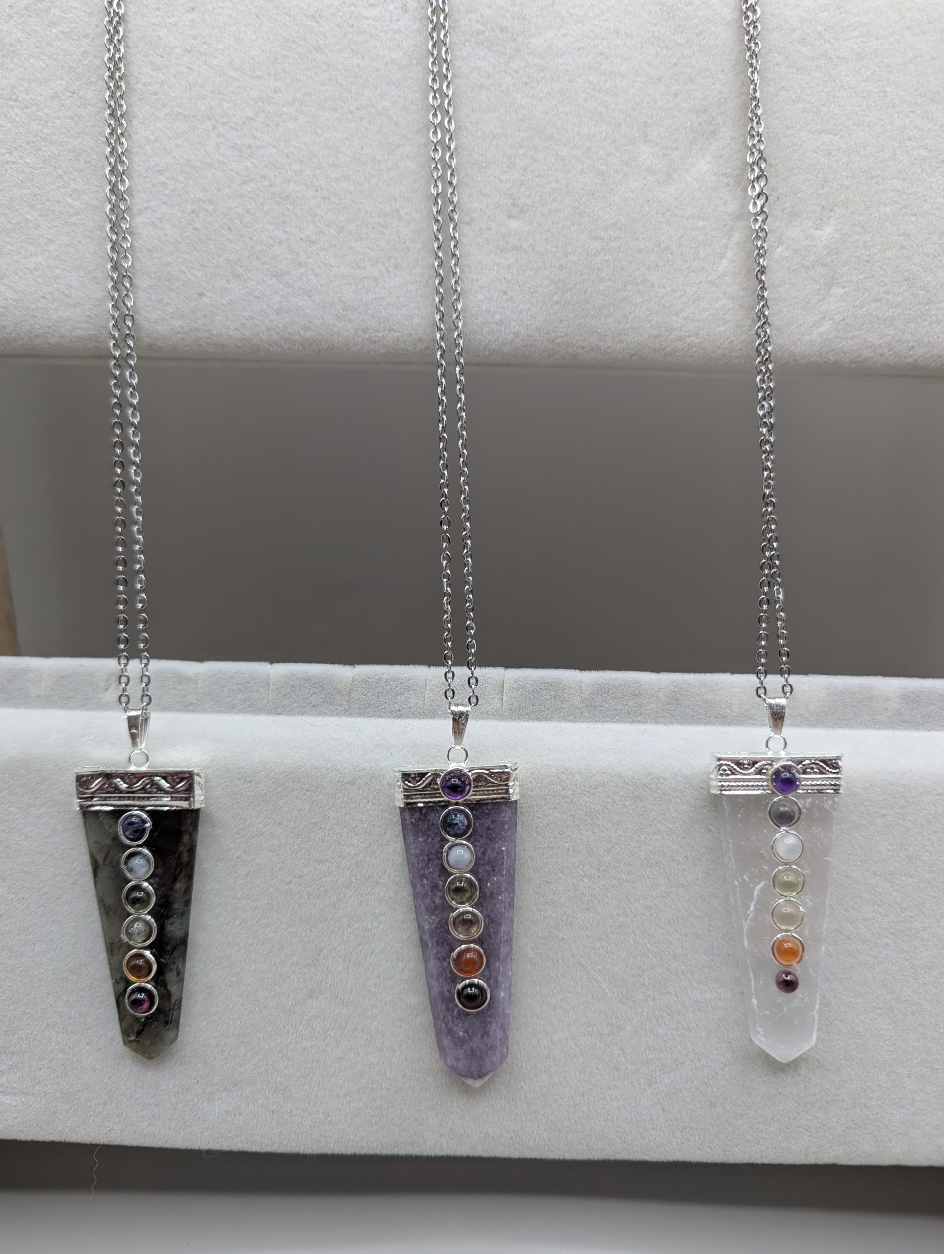 Sterling Silver Chakra Necklace | Energy Balance, Protection & Intuition