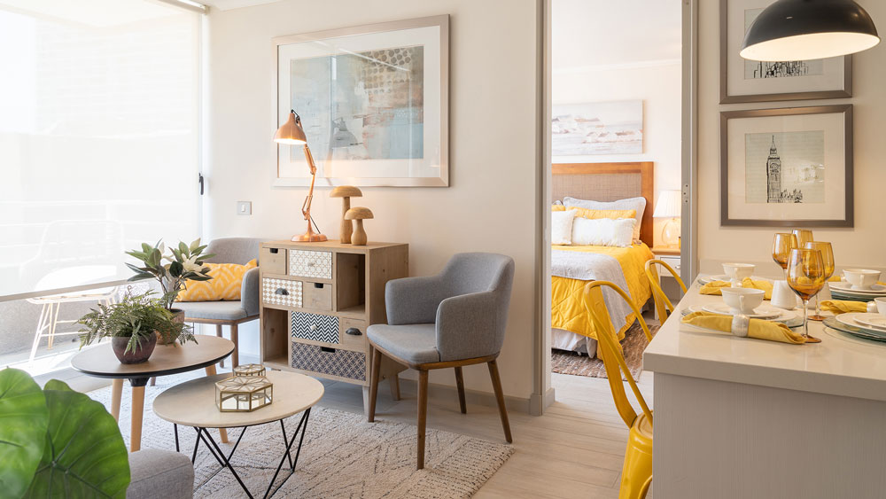 Vista interior del proyecto zenteno living