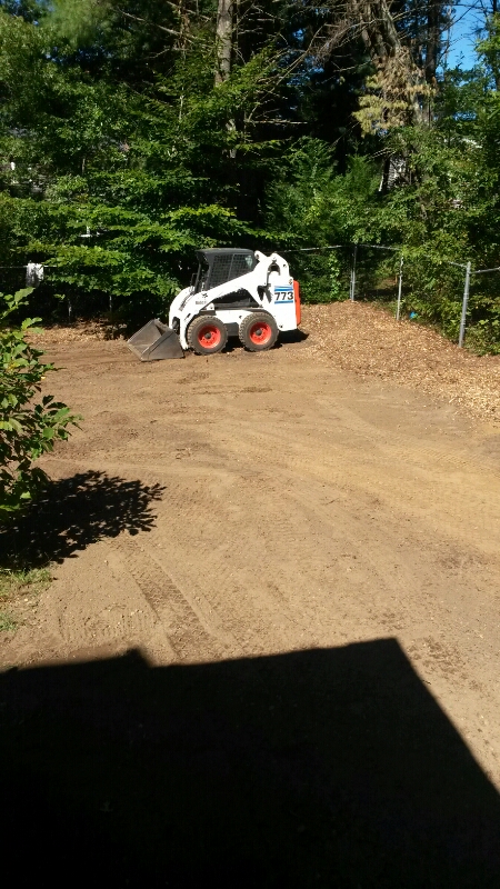 Professional yard construction project