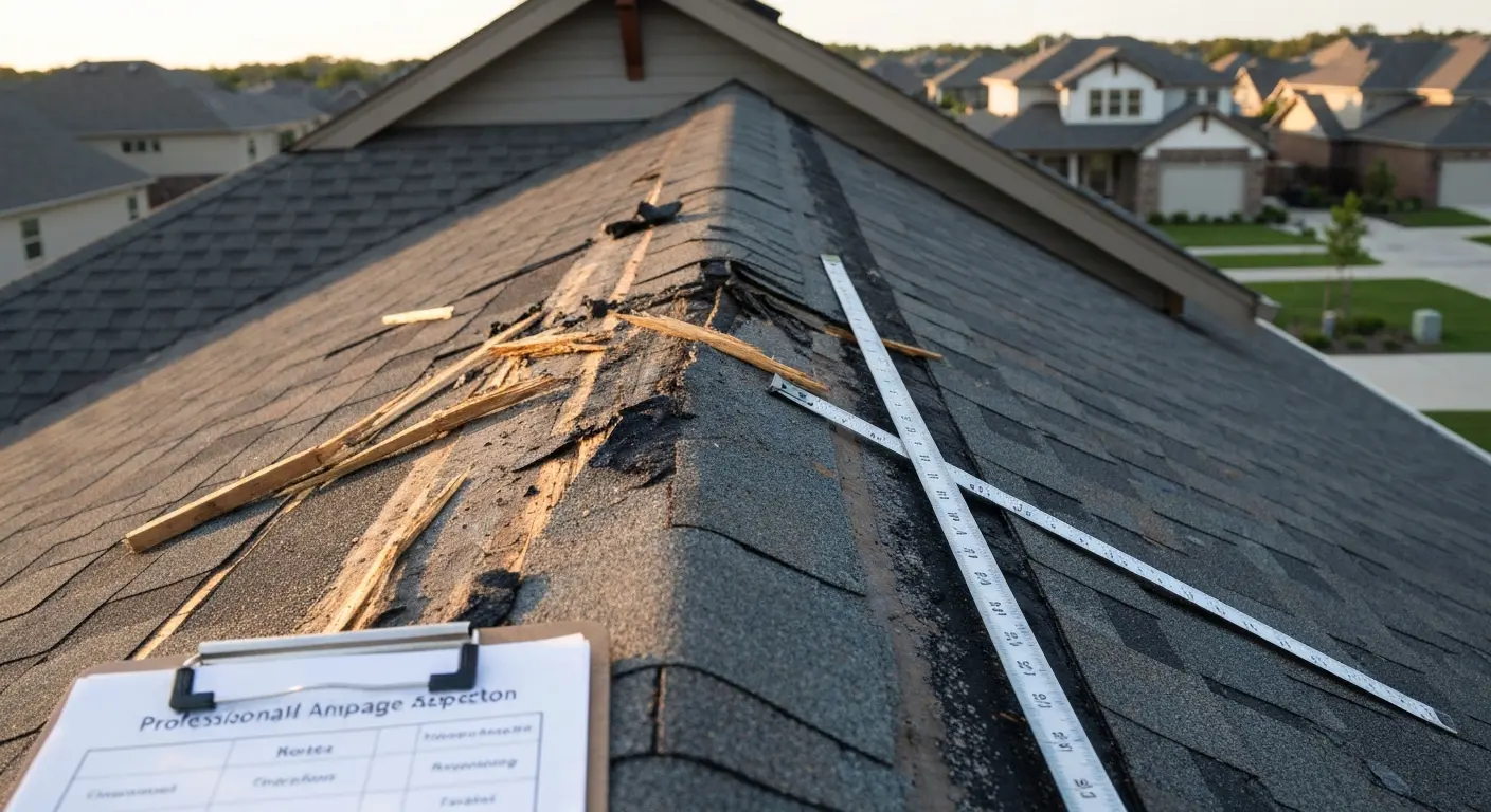 Storm roof damage assessment