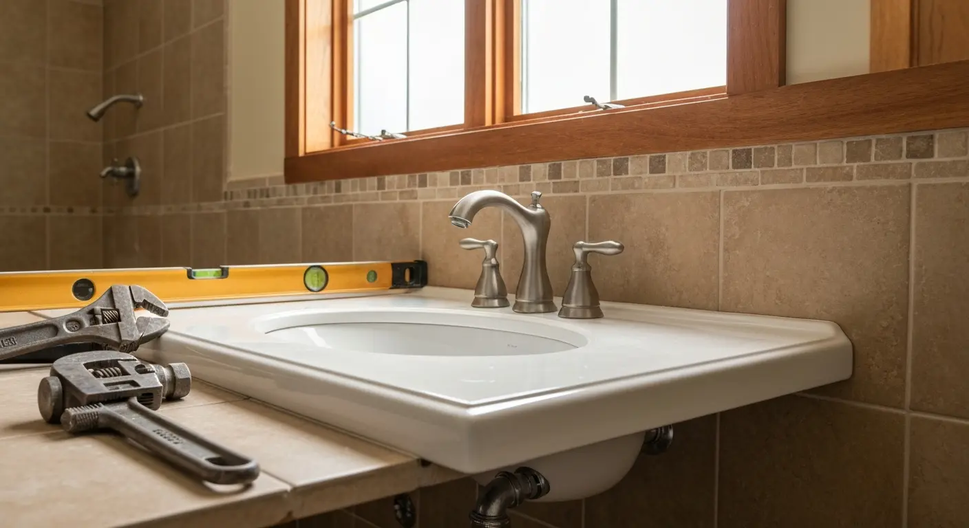 Bathroom fixture installation