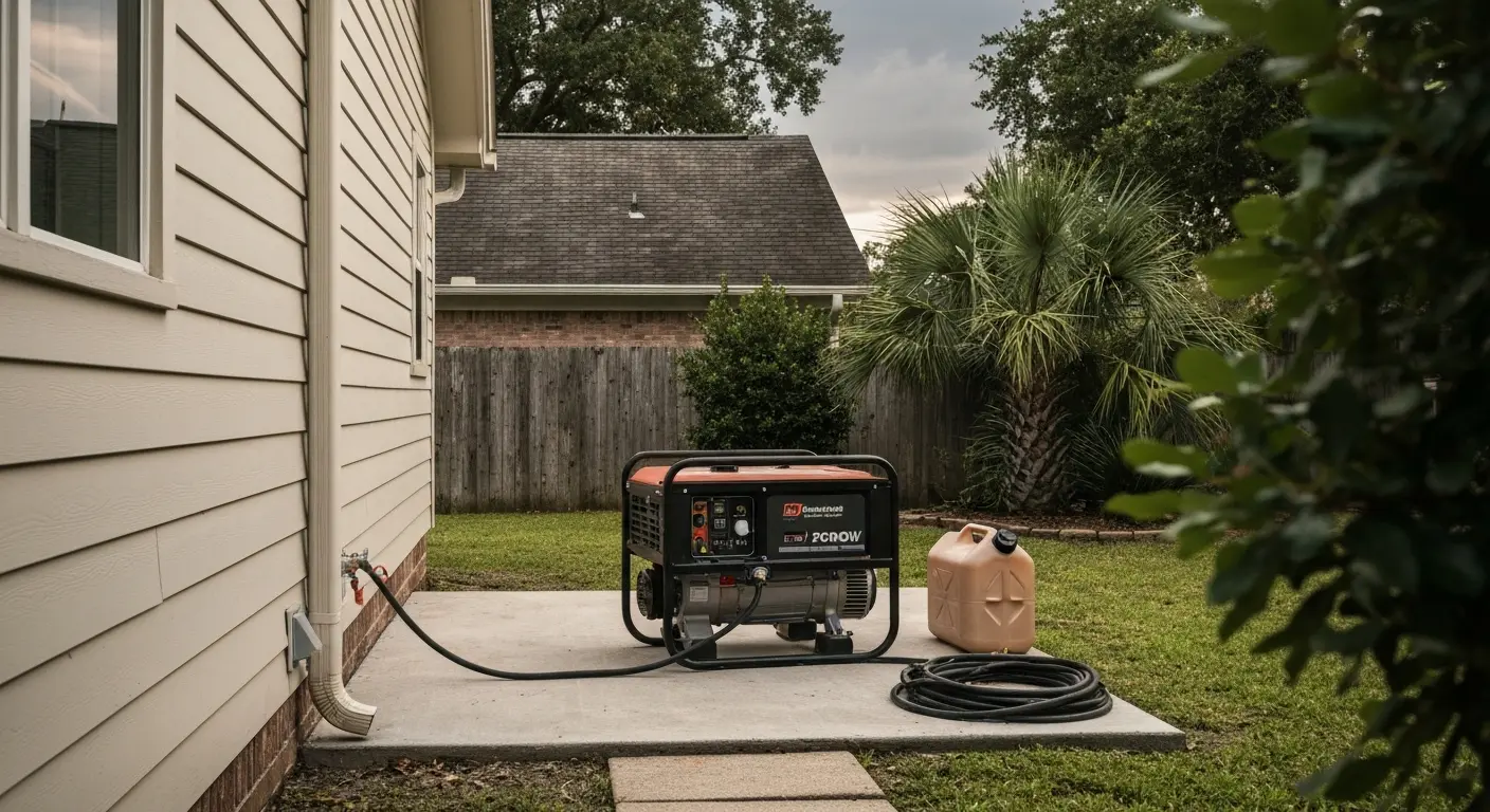 Portable generator setup