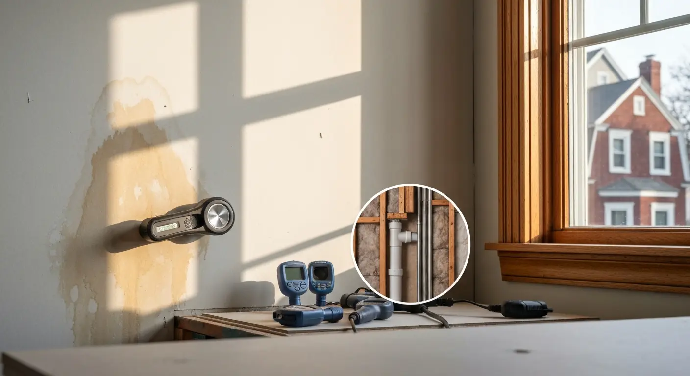 Interior plumbing leak