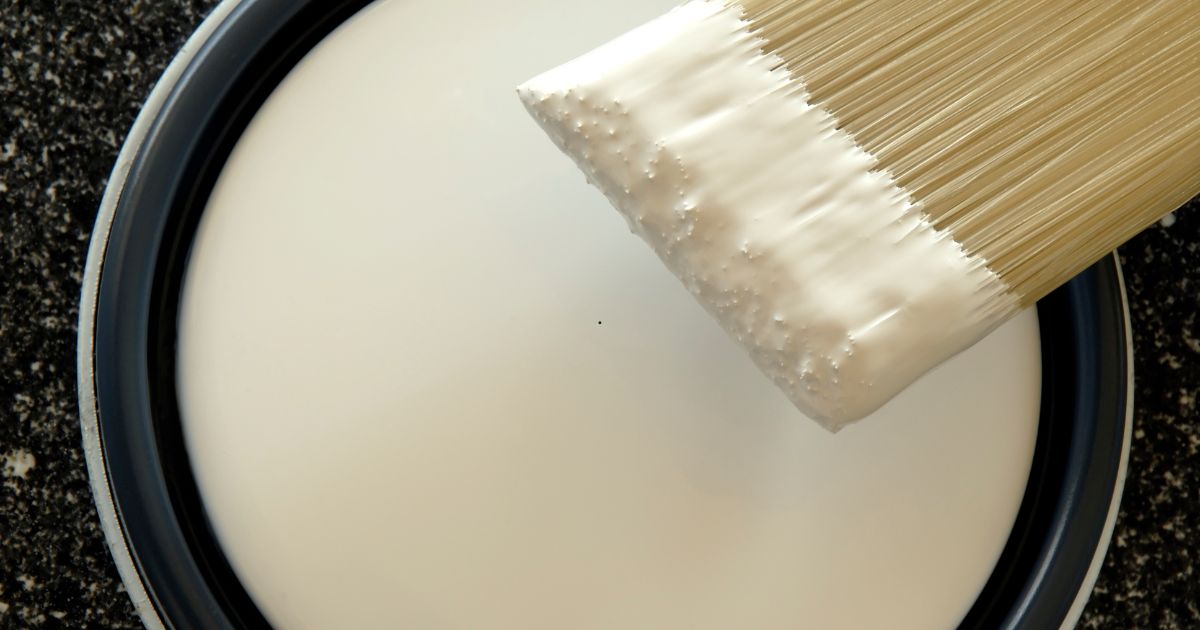 dirty white paint with paint brush dirty white paint with paint brush