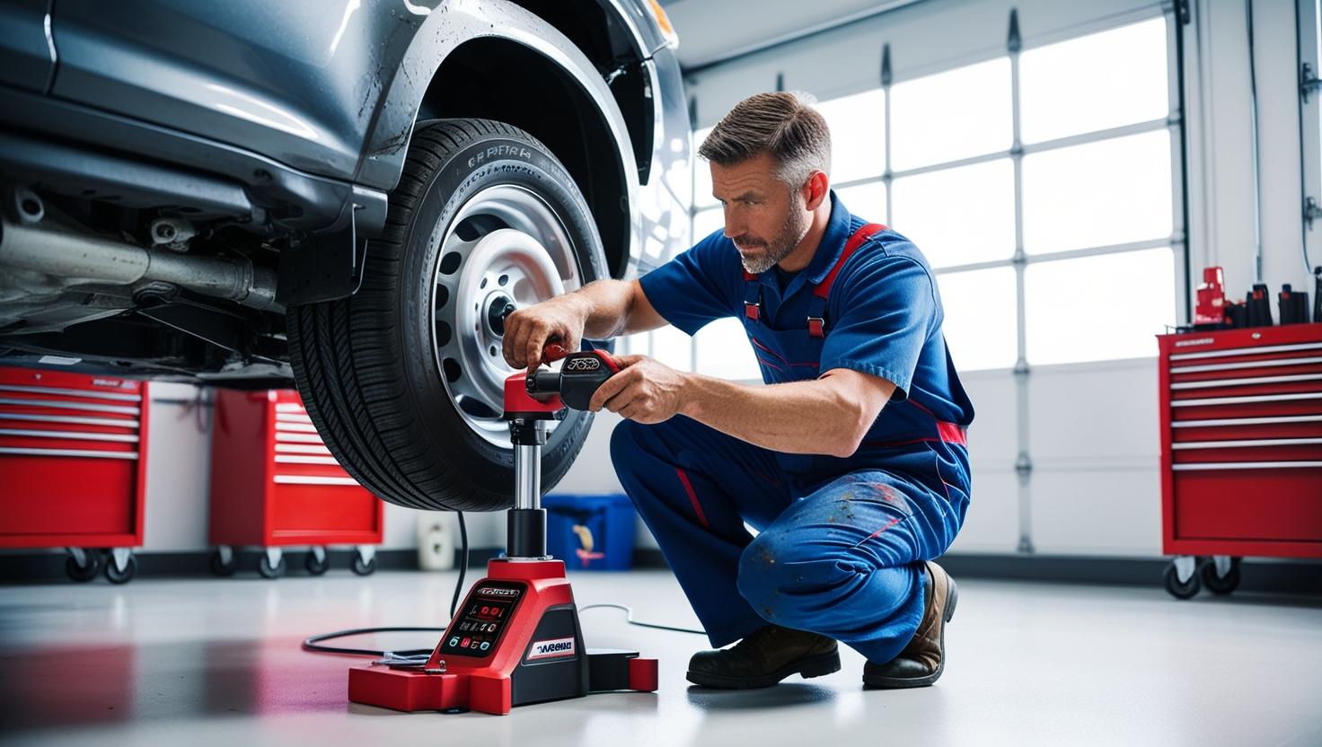 A technician performing frame repair in Ontario, CA.