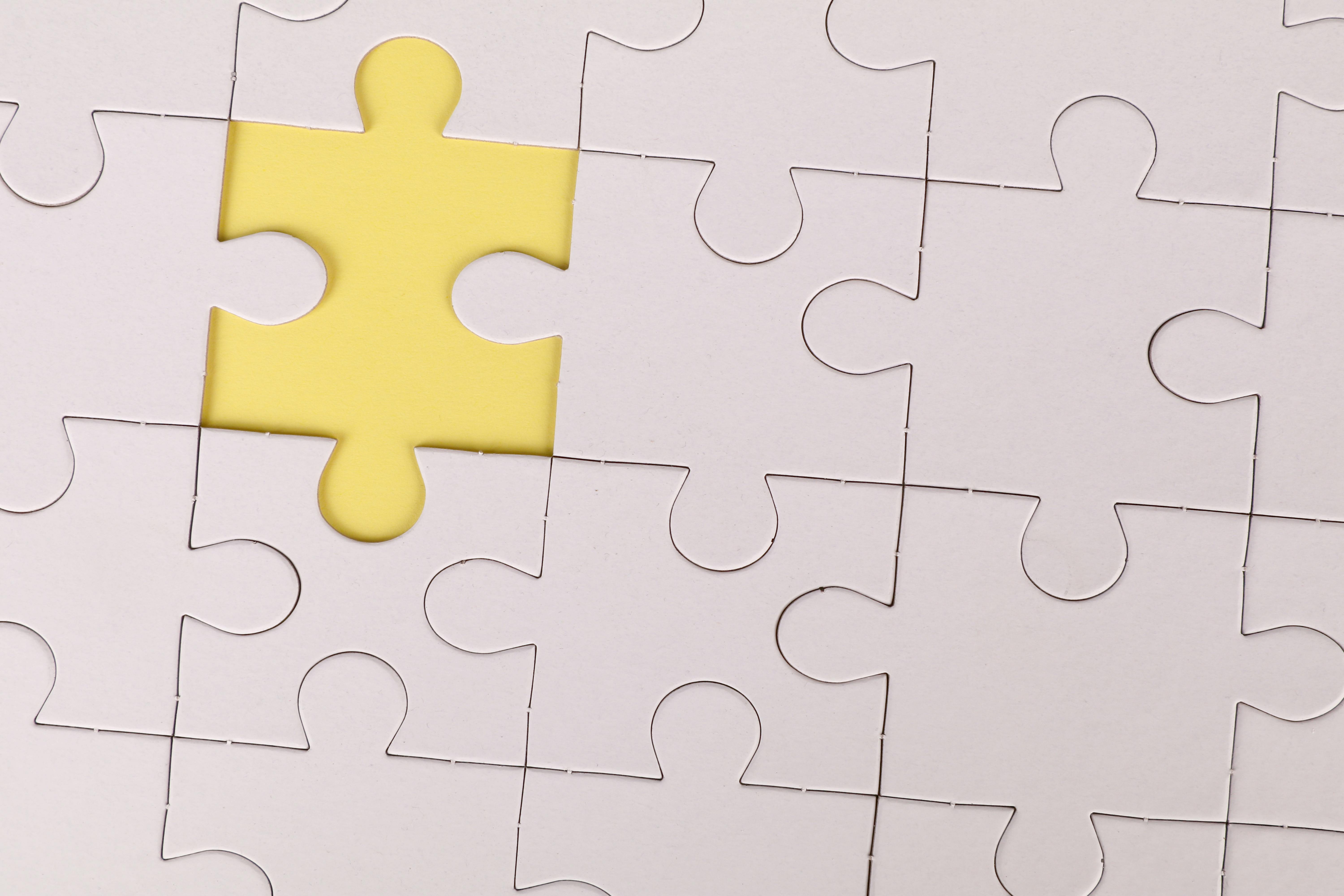 A jigsaw puzzle representing human memory