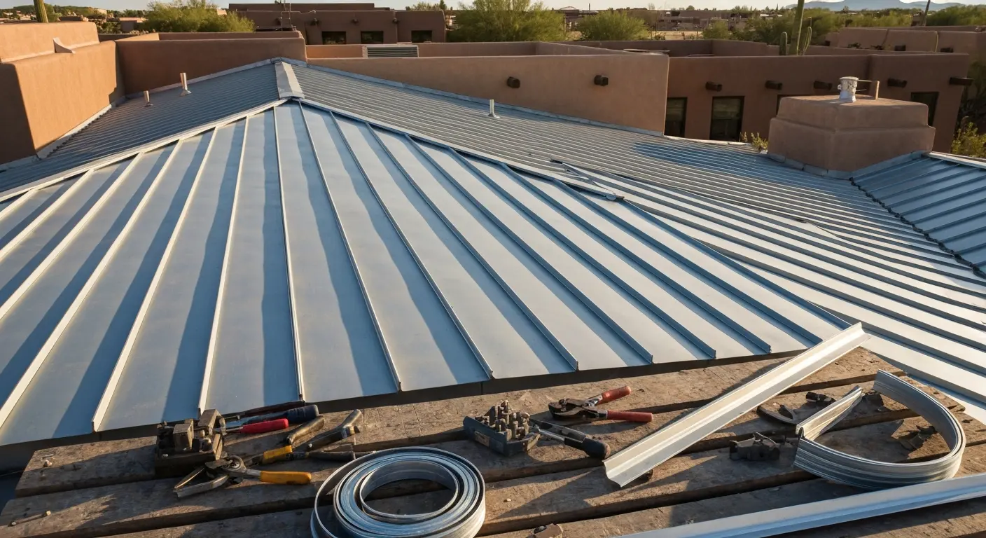 Metal roof installation