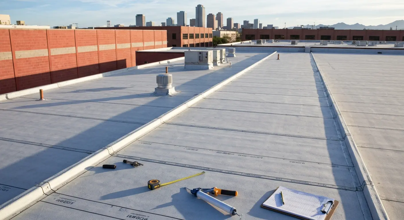 Commercial flat roof
