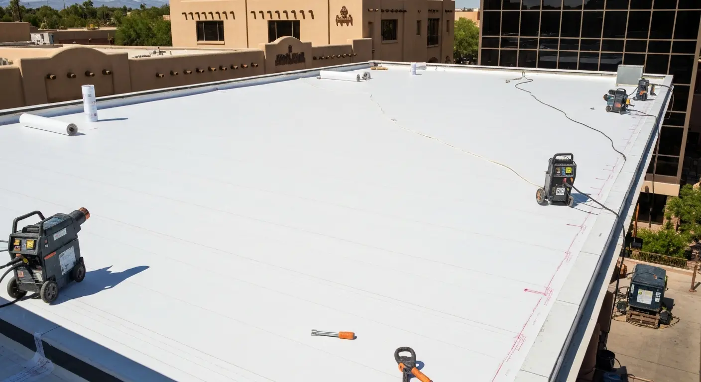 Commercial roof installation