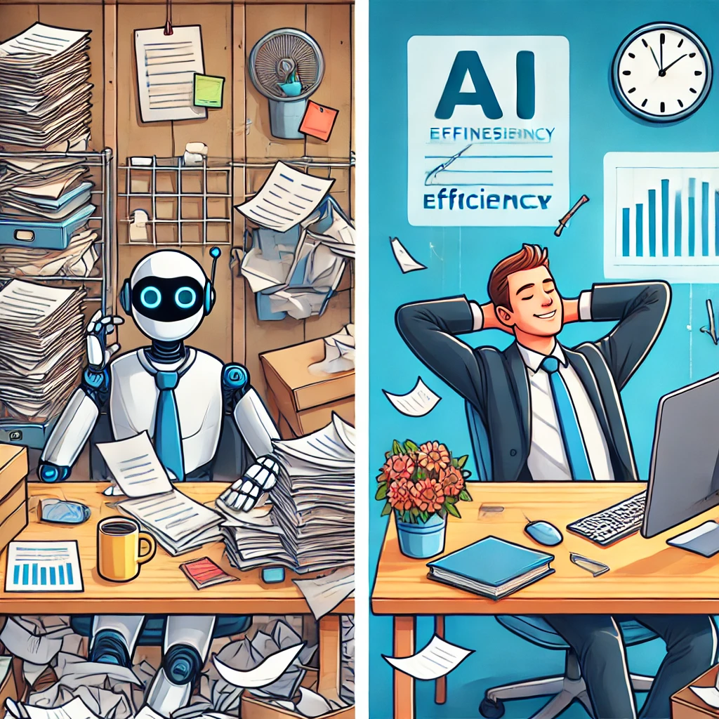 Before vs. After AI: How automation improves small business efficiency. Before vs. After AI: How automation improves small business efficiency.