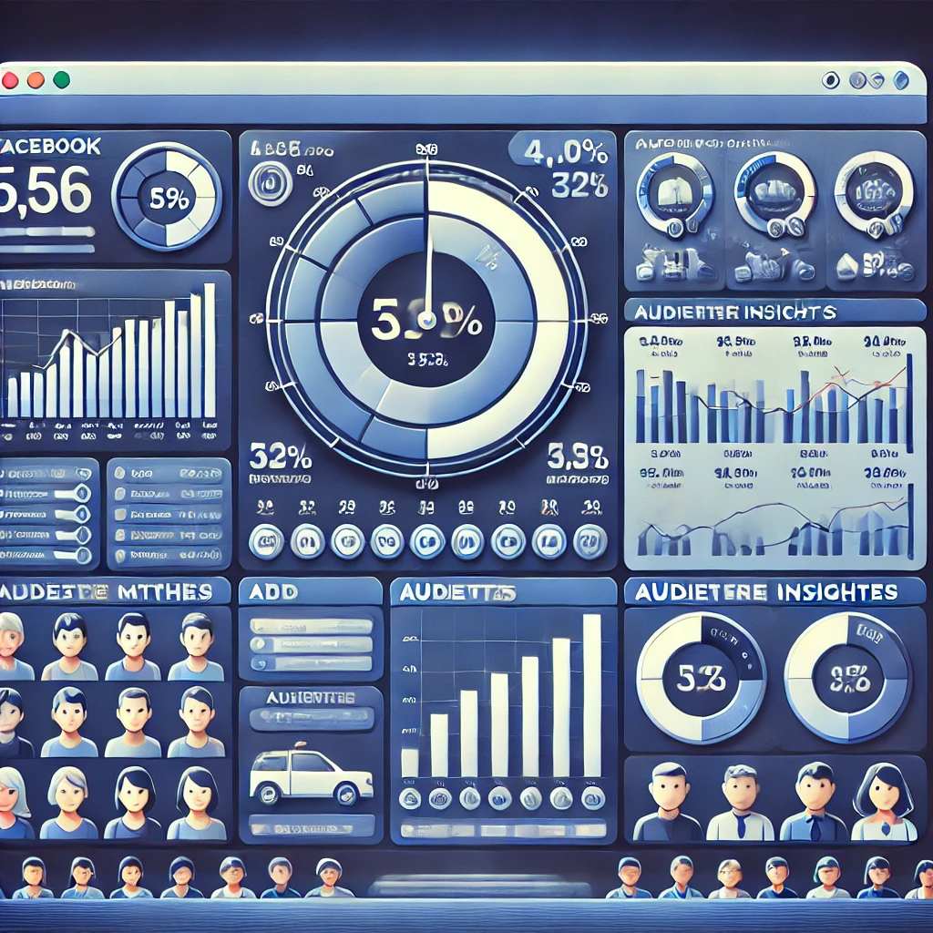 Facebook Ads Manager dashboard displaying ad performance metrics Facebook Ads Manager dashboard displaying ad performance metrics