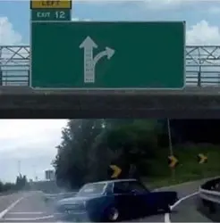 Highway exit sign — visual metaphor for the sensitive periods or developmental windows in youth athletic development that close as the nervous system matures