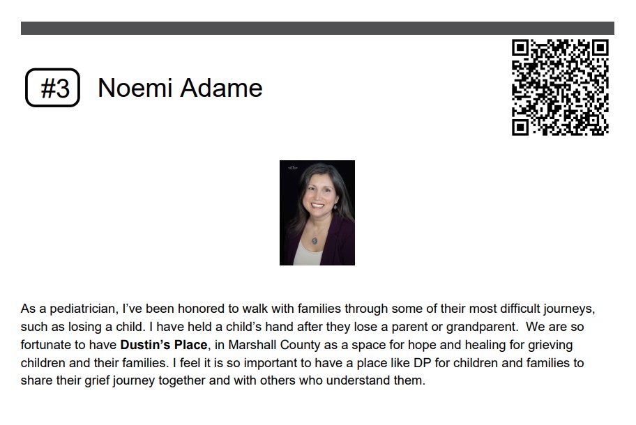 Dr. Adame Nominated As Hope Giver at Dustin's Place