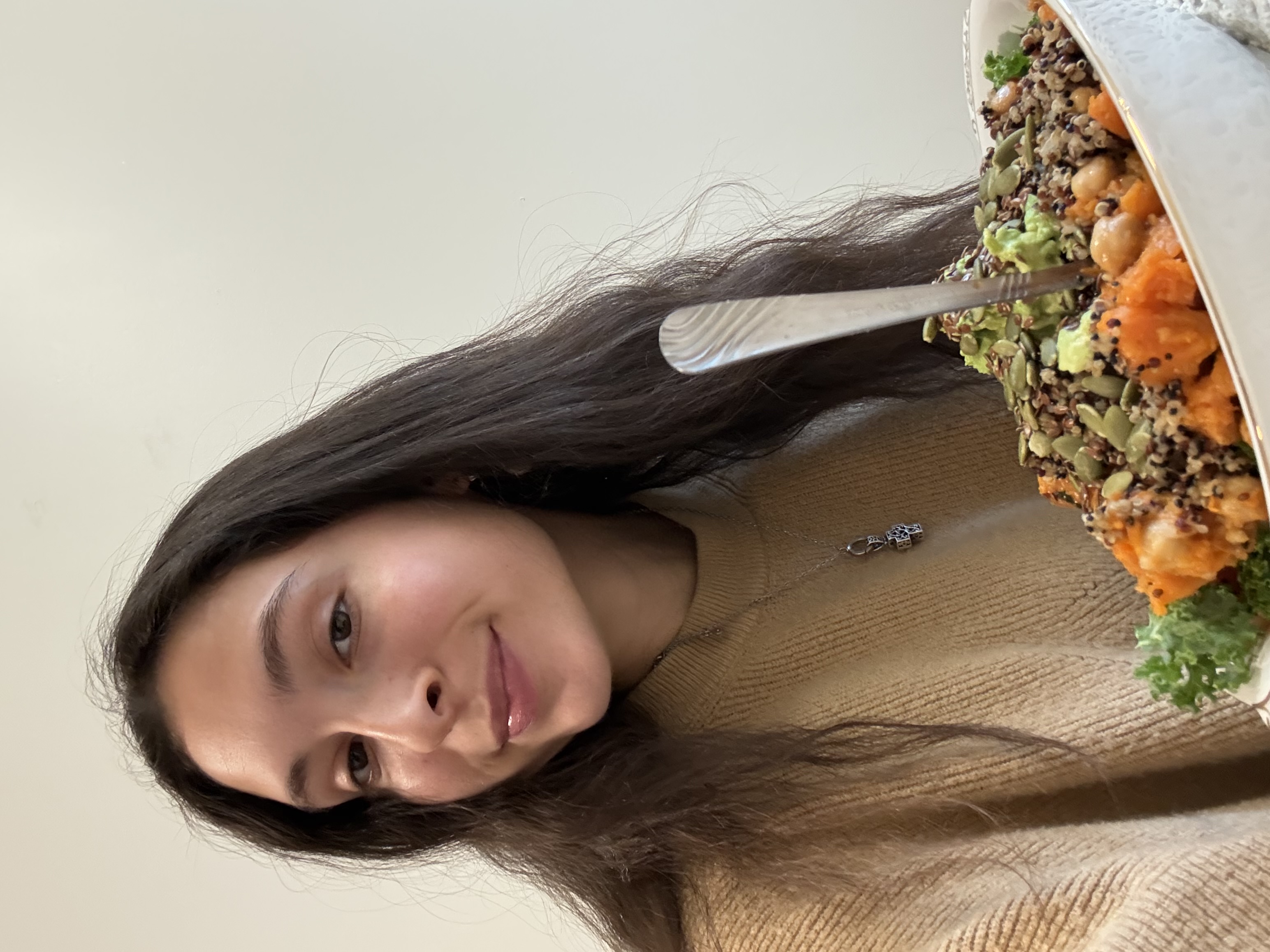 Camp Veggie Coach Becca and Vegan Seed Cycling Salad