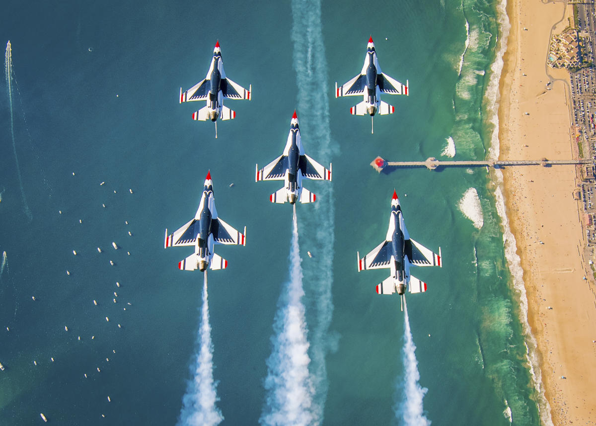 On-water airshow viewing from the yacht