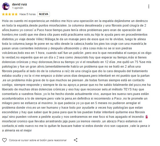 Testimonio de paciente 9