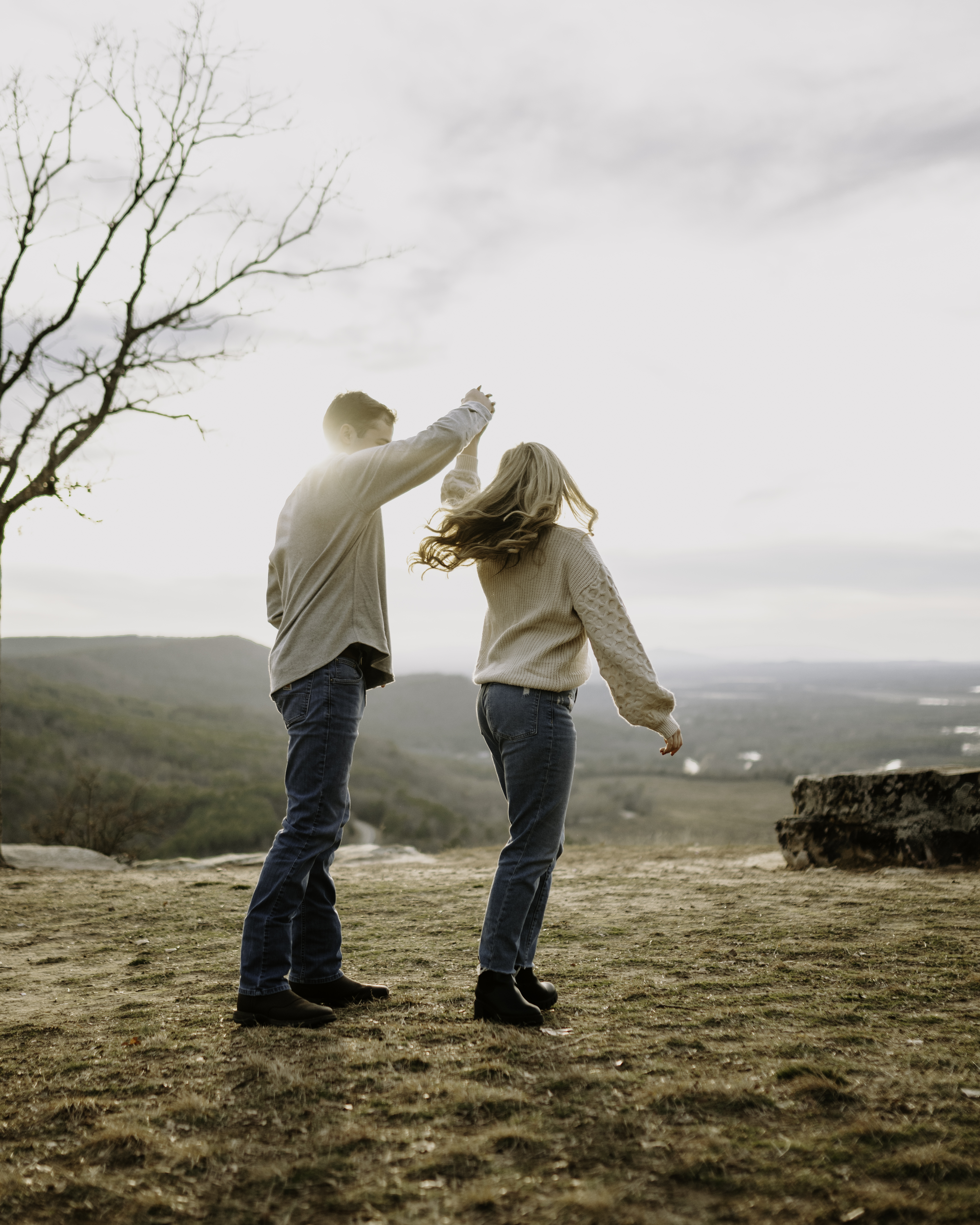 Golden hour lens flare