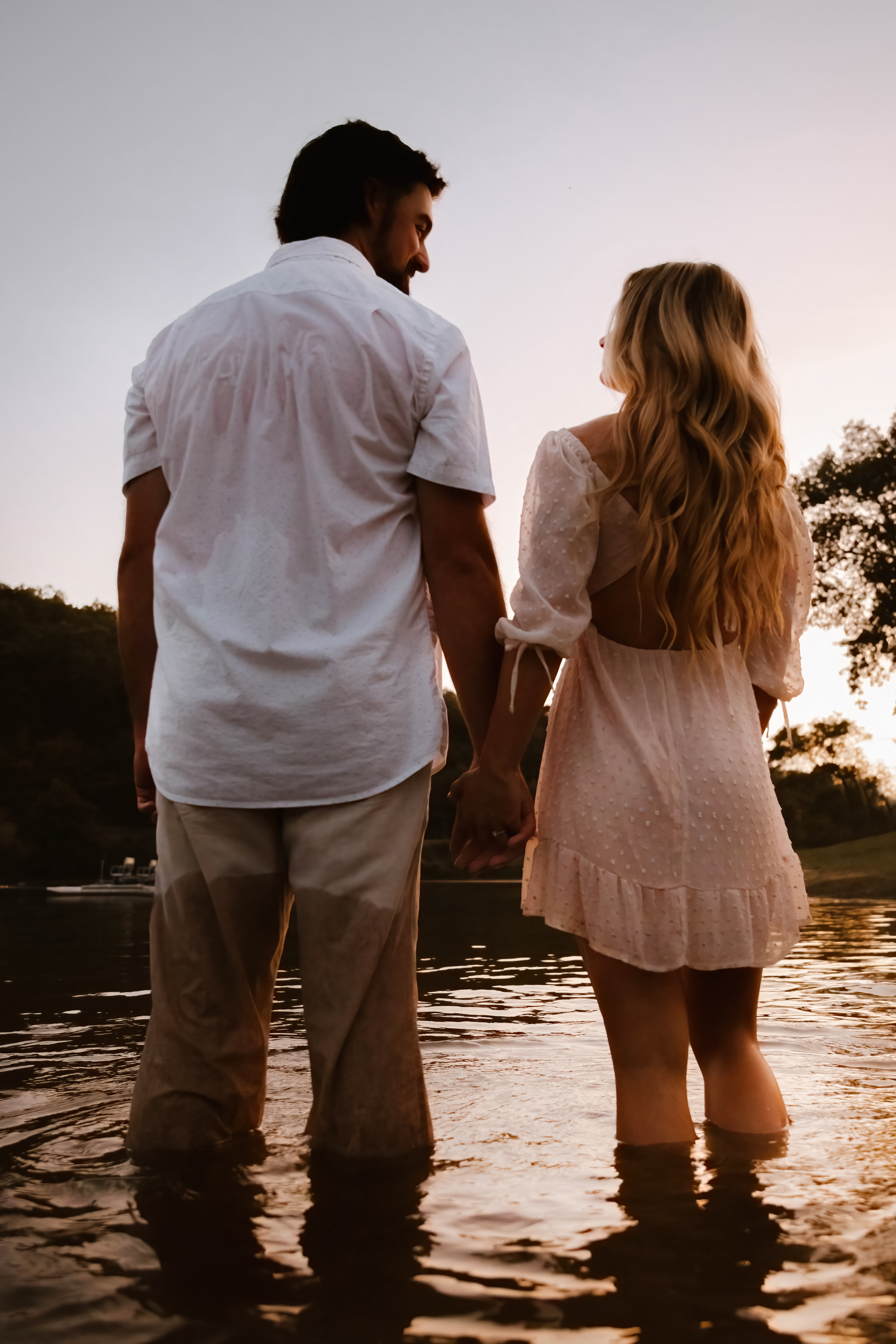 Couple laughing together