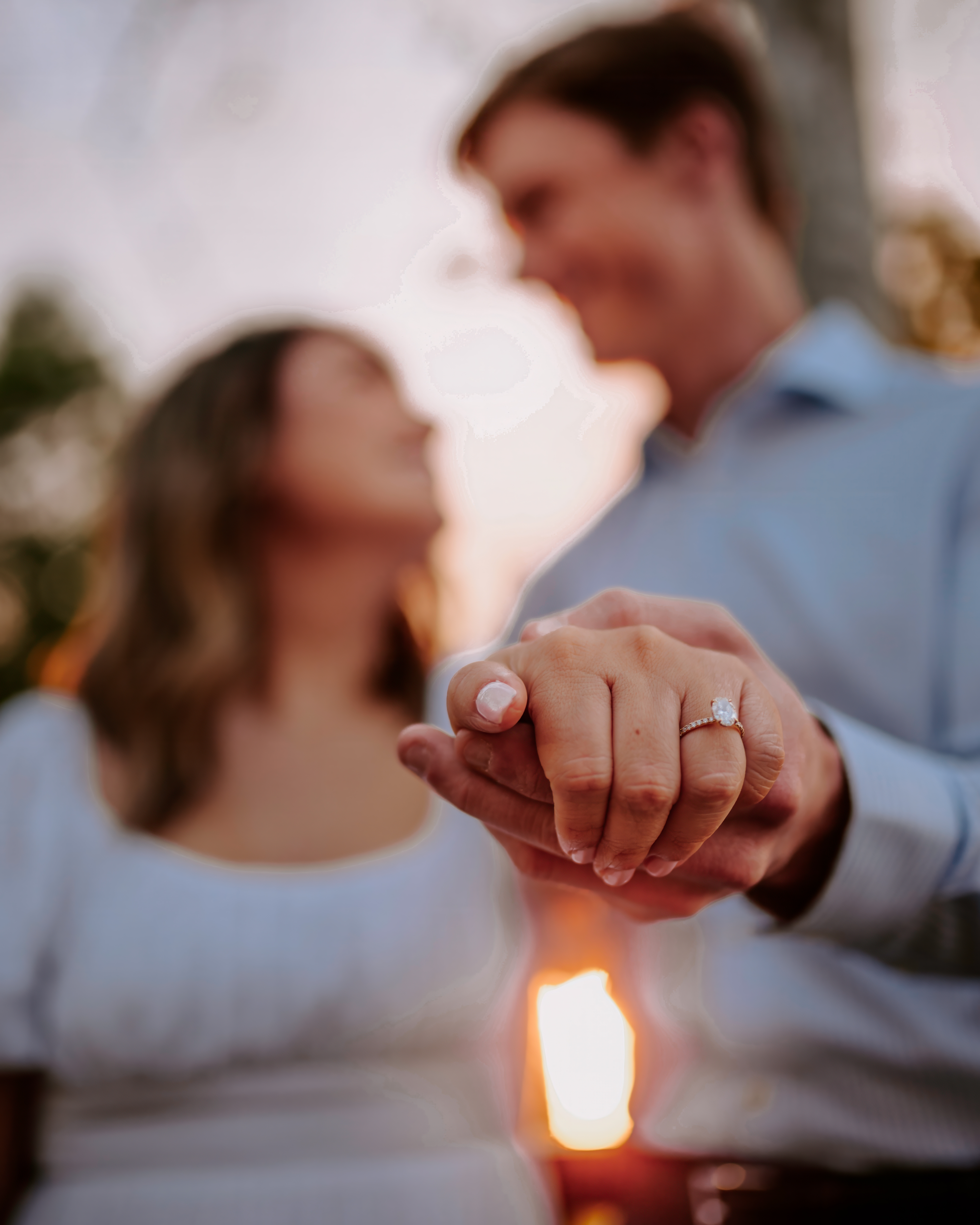 Laughing together downtown