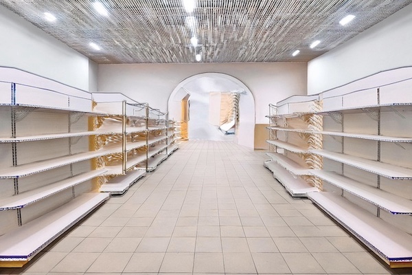 Empty store shelves Empty store shelves