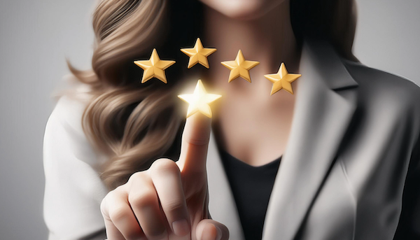 customer granting 5-stars customer granting 5-stars