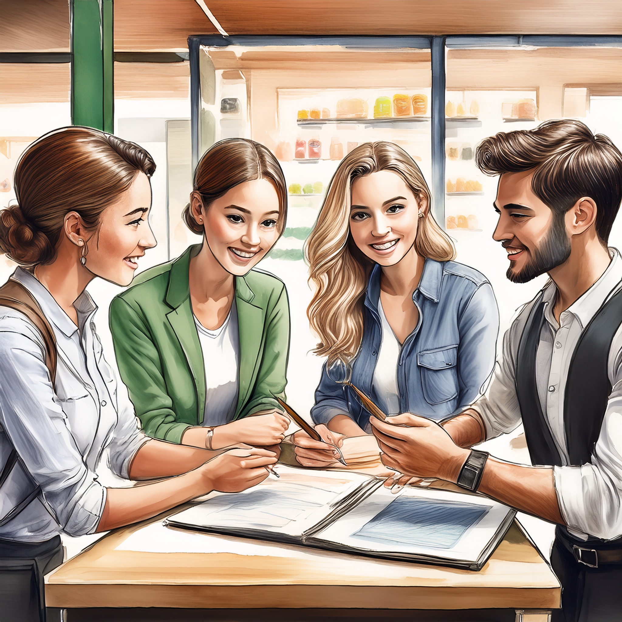 Associates leading a small in-store workshop or event Associates leading a small in-store workshop or event