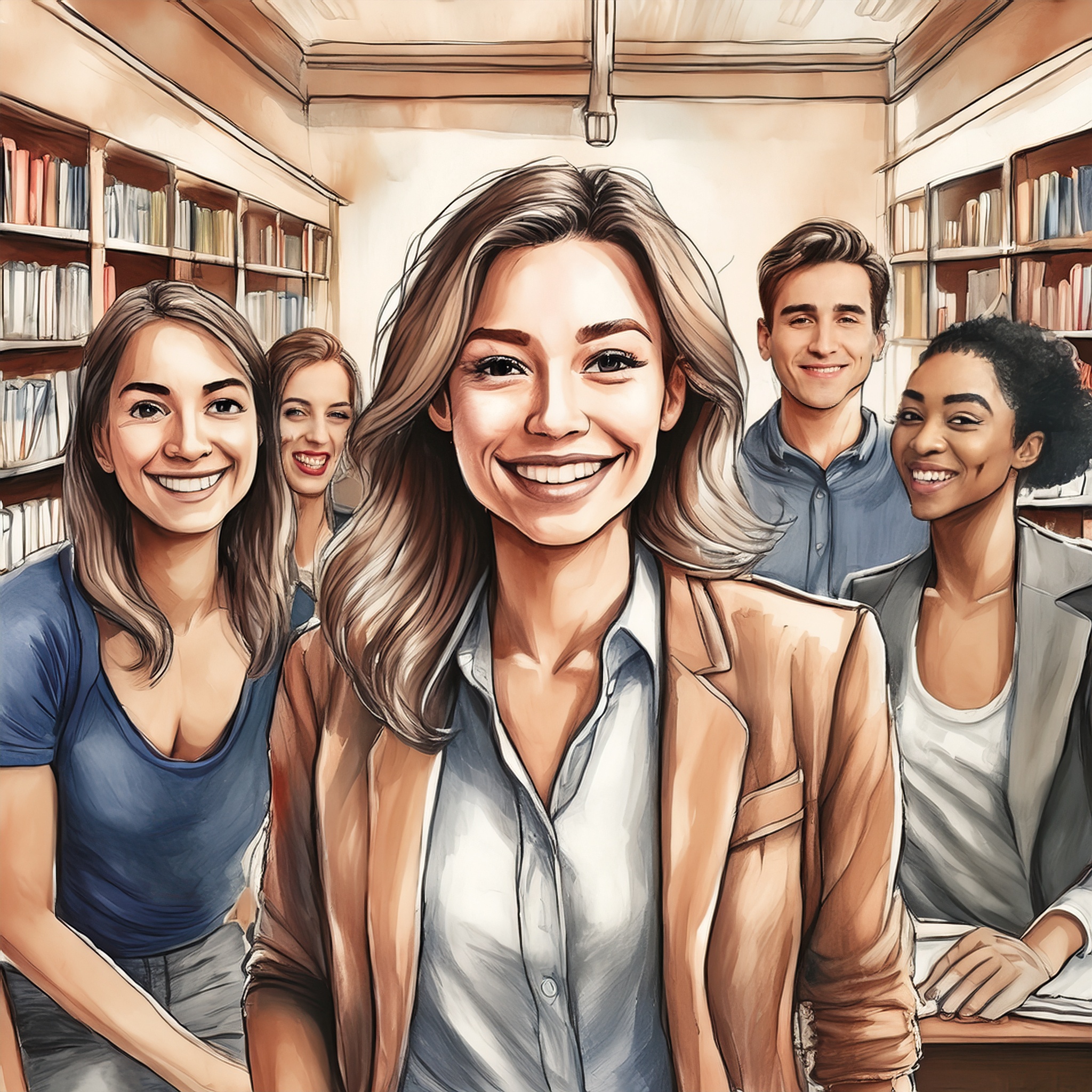 A smiling group of customers at an in-store workshop or class, symbolizing connection. A smiling group of customers at an in-store workshop or class, symbolizing connection.