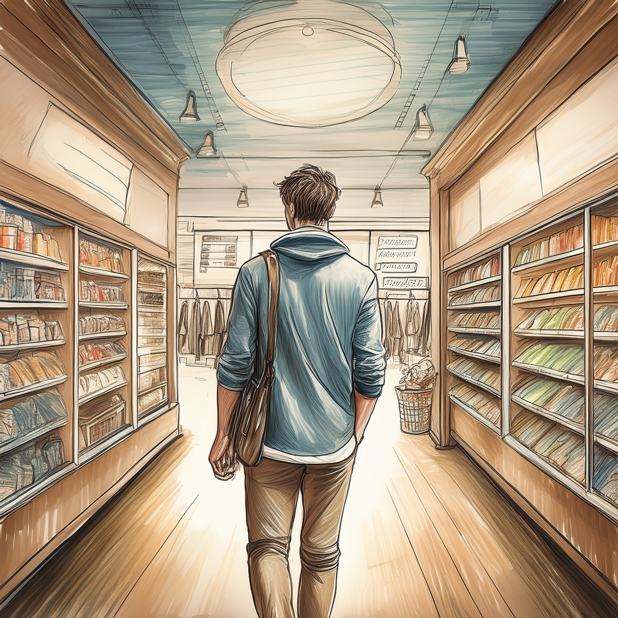 A person returning to a familiar store or interface with a sense of ease