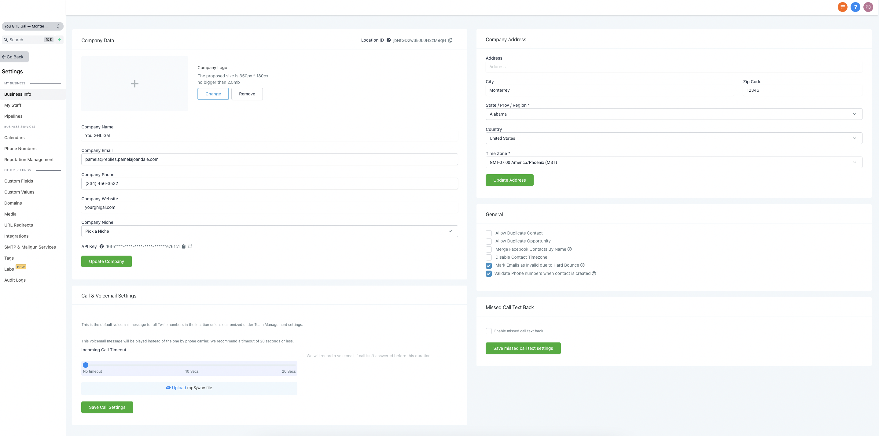 HighLevel Dashboard