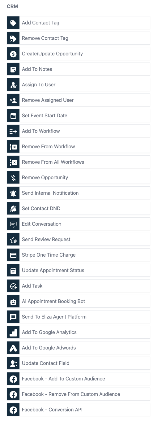 The Actions You Can Take From HighLevel Automations