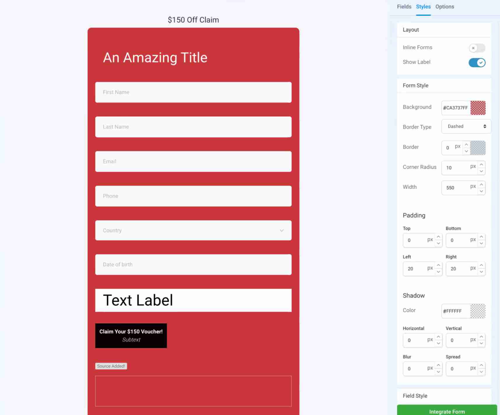 GHL Form Customization