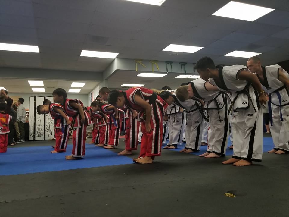 students bowing