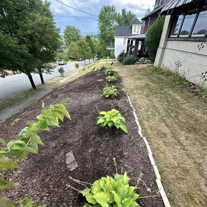 Fresh gravel spread
