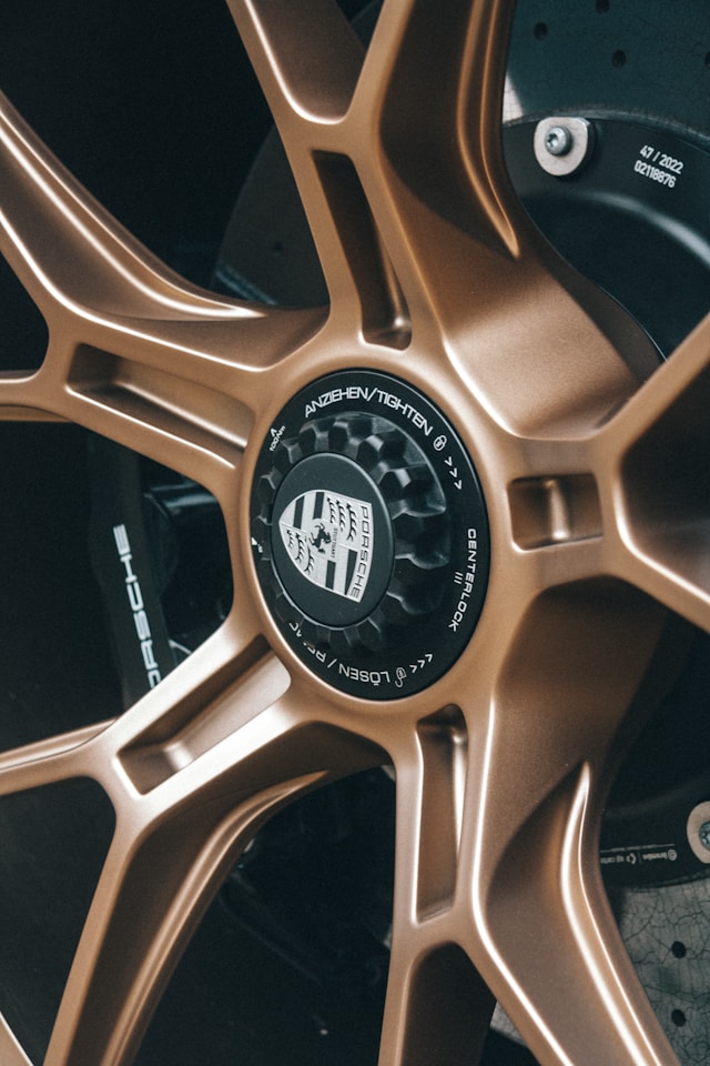 Professional wheel rim restoration and custom color refinishing for enhanced vehicle appearance