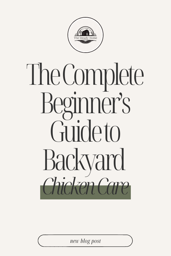 A photo featuring the text "The Complete Beginner’s Guide to Backyard Chicken Care" displayed prominently. A photo featuring the text "The Complete Beginner’s Guide to Backyard Chicken Care" displayed prominently.