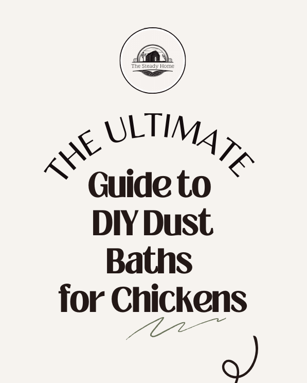 A photo featuring text that reads "The Ultimate Guide to DIY Dust Baths for Chickens." A photo featuring text that reads "The Ultimate Guide to DIY Dust Baths for Chickens."