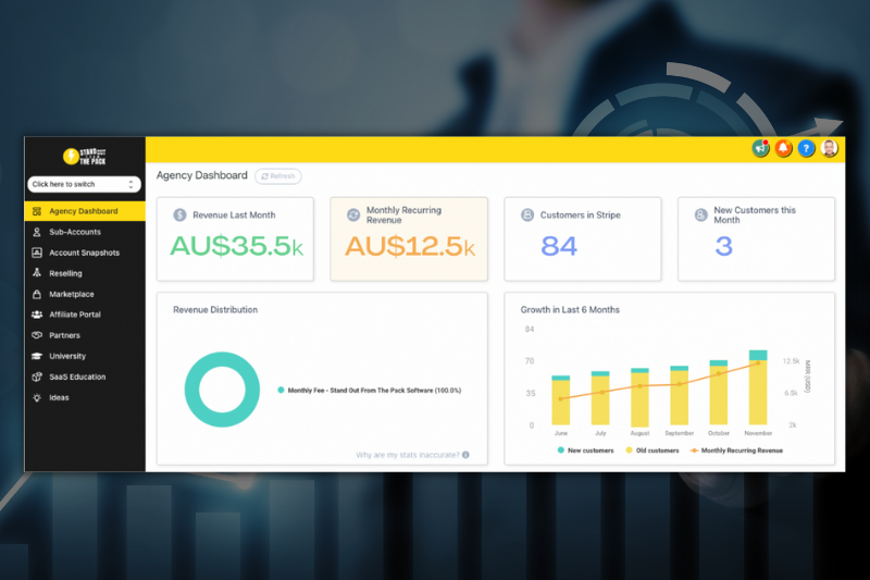 Example of Marketing Agency Dashboard