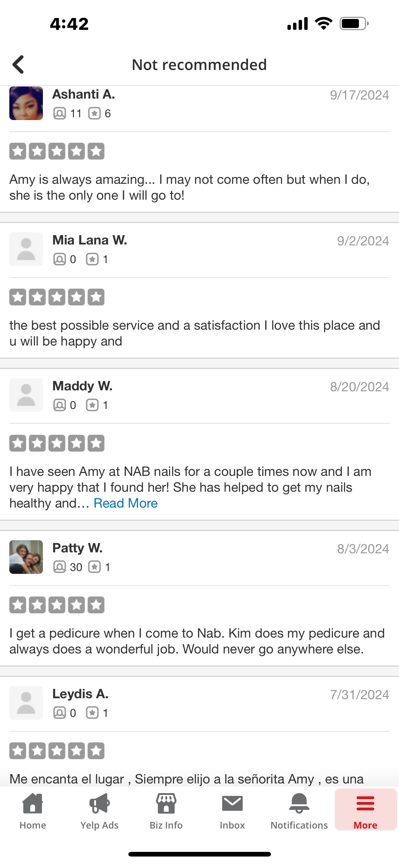 Verified customer testimonial about NAB Nail Bar, mentioning top-tier acrylic and Gel X nail services. Verified customer testimonial about NAB Nail Bar, mentioning top-tier acrylic and Gel X nail services.
