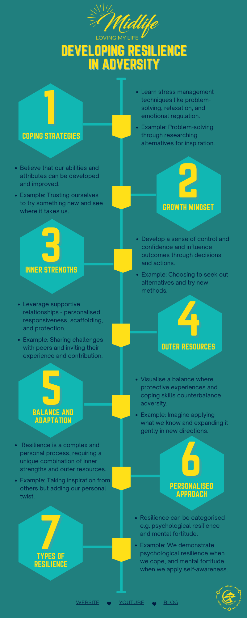 Developing resilience in adversity infographic