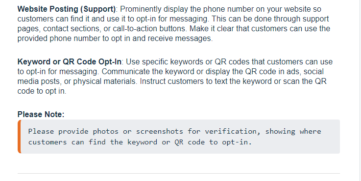 Completion of opt in guidline form